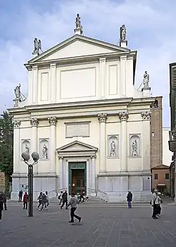 Facade of San Lorenzo Cathedral in Mestre