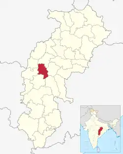 Location in Chhattisgarh