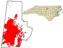 Location in Durham County and North Carolina