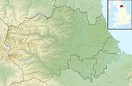 Map showing the location of Brignall Banks