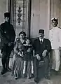 Abdulmejid II with his daughter Dürrüşehvar and fourth wife Mehisti Hanım