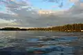 Dusk sky over Brantingham Lake