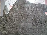 Dvaravati period stone buddha, Phra Pathom Chedi National Museum.