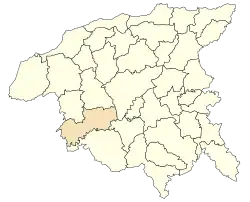 Location of the commune in the Chlef Province.