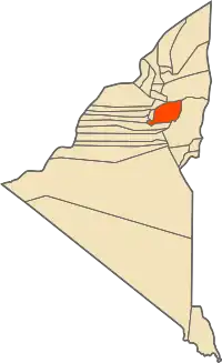 Location of Tamentit commune within Adrar Province