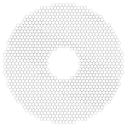 Diagram of the 40m-class ELT primary mirror