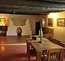 Dining room in Blumenschein Home. This section of the house was built in 1797.