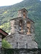 Wall of bell-gable, Santa Maria de Cardet