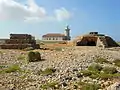 View of the bunkers and lighthouse