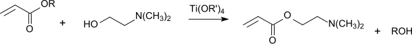 Umesterung von Acrylaten mit Dimethylaminoethanol