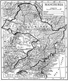 Map of the three provinces of Northeast China (1911)