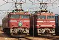 JR Freight EF81 742 and EF81 627 in October 2012