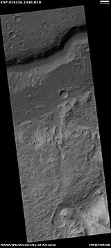 Part of delta in Holden Crater, as seen by HiRISE under HiWish program Holden crater is a possible landing site for a Mars Rover scheduled for 2020.