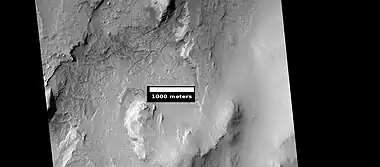 Linear ridge network, as seen by HiRISE under HiWish program Location is Mare Tyrrhenum quadrangle.