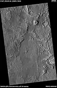 Wide view of groups of ridges, as seen by HiRISE under HiWish program