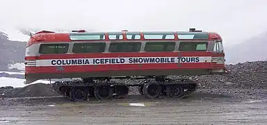 A road coach conversion, known as a "Shake and Bake"