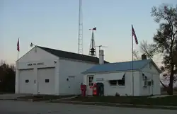 Post office and fire department buildings