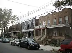 Typical multi-unit semi-detached rowhousesin East New York