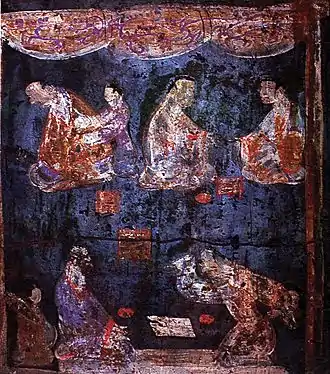 A tomb painting from the eastern Han Dynasty (AD 25–220) in Henan Province, China.