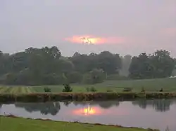 Pond and fields in the township