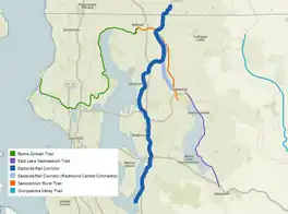 Eastside Rail Corridor map