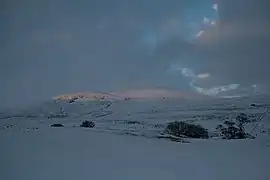 Looking eastwards at dusk