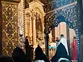 Christian Armenians praying at the Etchmiadzin Cathedral in Vagharshapat