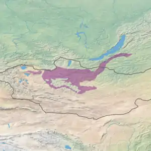 Ecoregion territory (in purple)