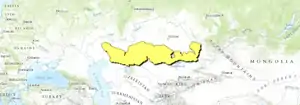 Ecoregion territory (in yellow)