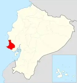 Location of Santa Elena Province in Ecuador.