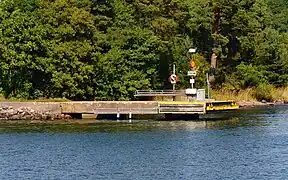 Edholma pier, served by the ships of the Waxholmsbolaget