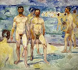 Bathing Men, 1907–1908, oil on canvas, 206 x 227.5 cm, Ateneum, Helsinki