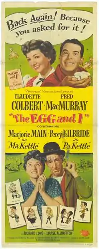 Film poster featuring Betty and Bob, and Ma and Pa Kettle