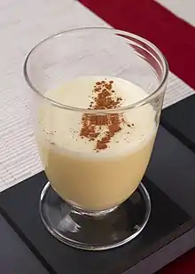 Eggnog with cinnamon