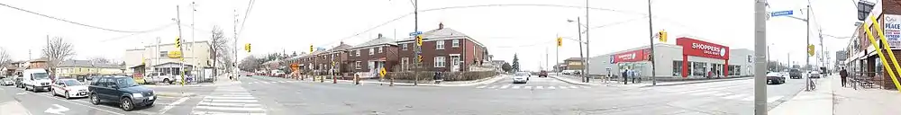 Panorama of Caledonia Road at Eglinton Avenue