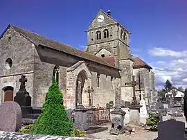 The church in Saint-Vrain