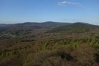 Eichkopf on the right in the middle ground as seen from Atzelberg