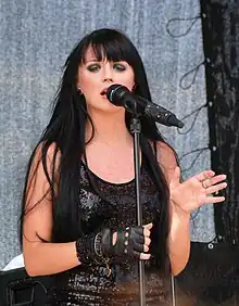 Eisblume‘s singer Sotiria Schenk performing in August 2009.