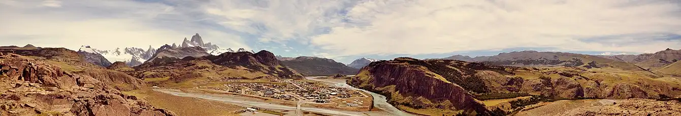 Panoramic view of El Chaltén