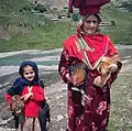 Kashmiri Muslim woman with her granddaughter