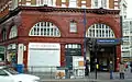 The Elephant and Castle tube station at the southeast end of London Road.