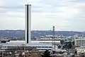 Elevator Research Tower of Toshiba Fuchu Complex. The largest factory complex in the Toshiba organization