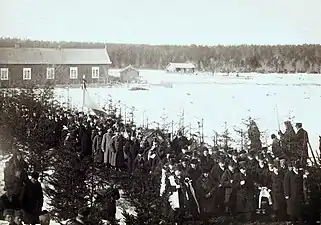 His funeral procession in Sammatti on 3 April 1884