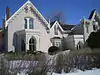 Exterior view of Elizabeth Cottage in winter