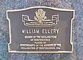 Grave plaque for William Ellery