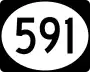 Highway 591 marker