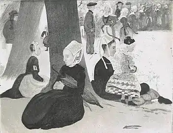 "Femmes de Plougastel au pardon" by Emile Dezaunay.