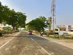 Amaravathi Road in village