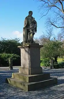 South Inch At Foot Of King Street, Statue To Sir Walter Scott