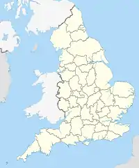 Map of England showing the location of Parham in Suffolk